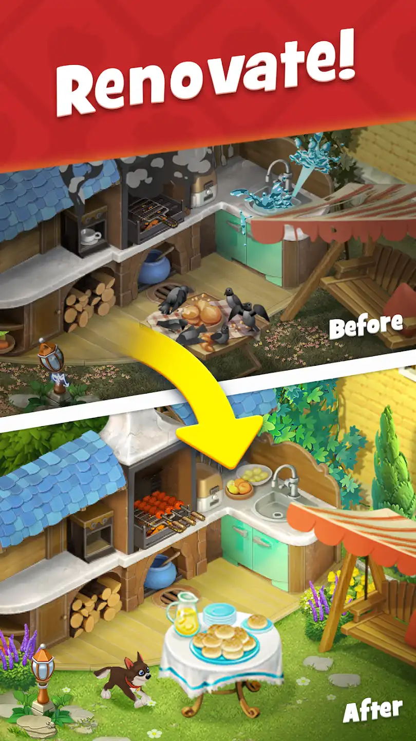 Gardenscapes Mod Apk Features