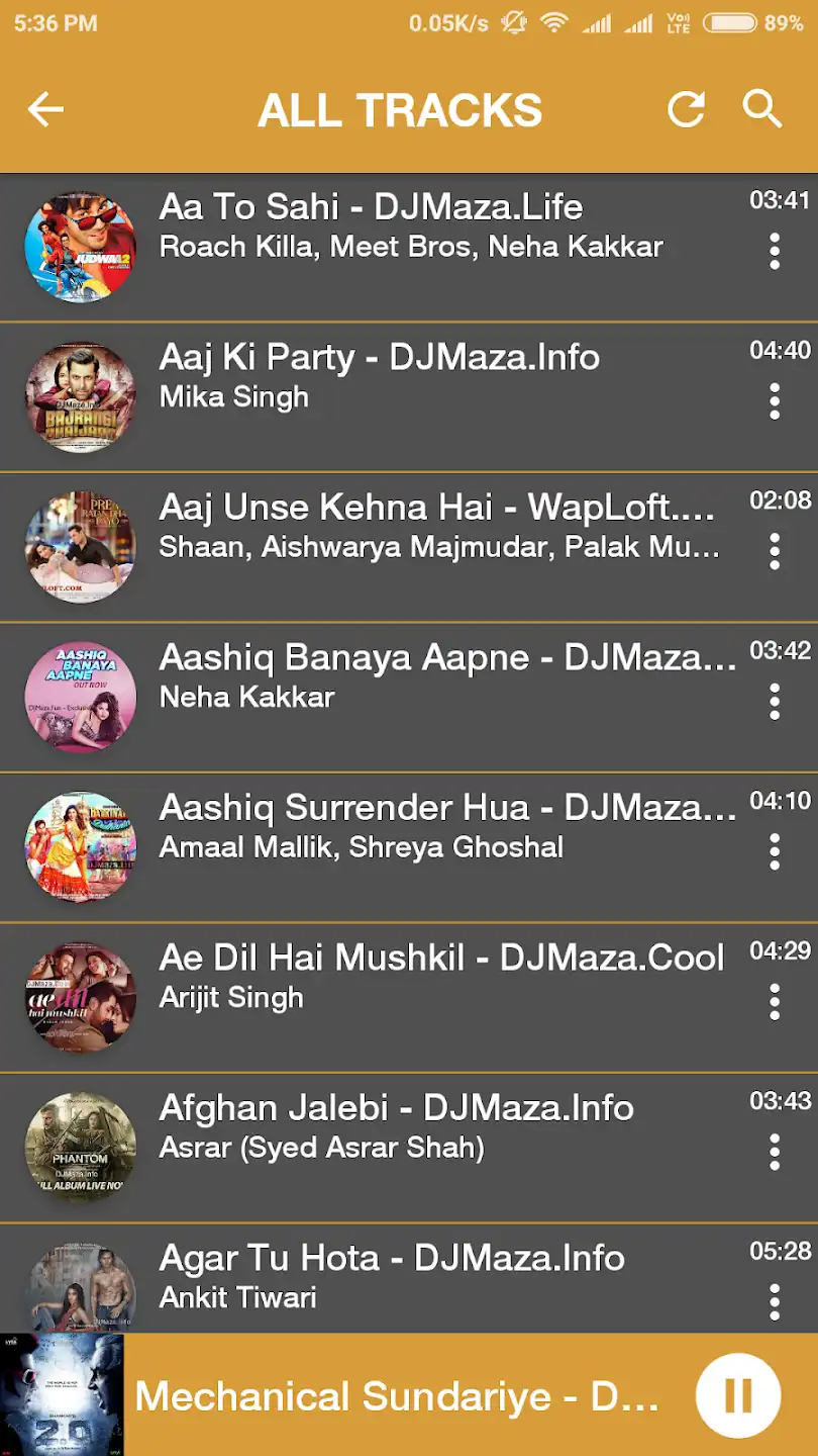 Roar Music Player App