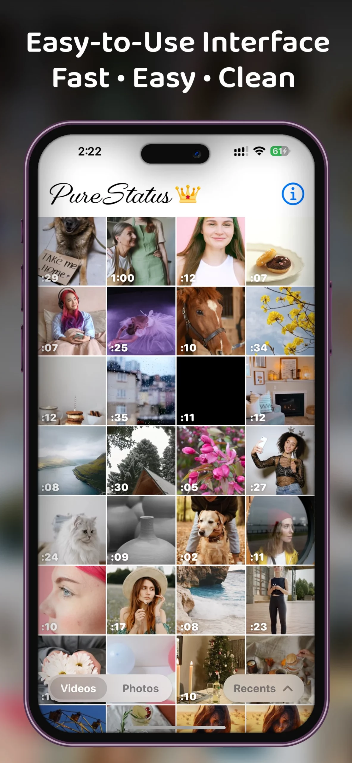 Features of Pure Status Mod APK