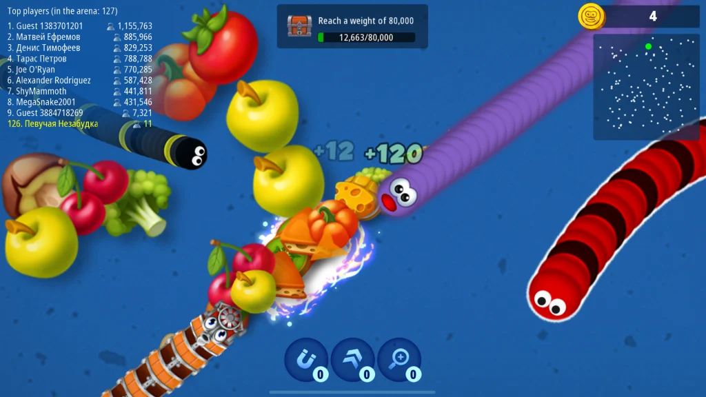 Worms Zone io hungry snake